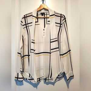 Ann Taylor Tie Neck Blouse Size 2